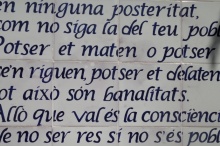 Alguns versos del poema Assumiràs de Vicent Andrés Estellés.